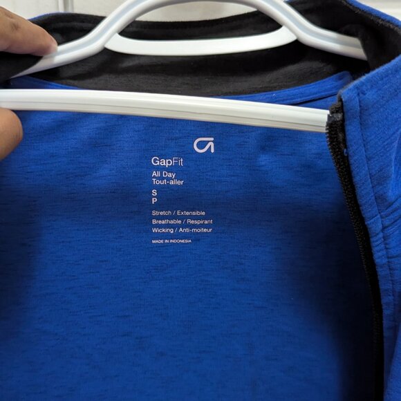 Mens Blue Gap All-Day Stretchable Active Zipper Sweater - Picture 3 of 4